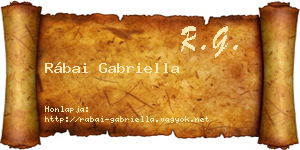 Rábai Gabriella névjegykártya