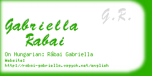 gabriella rabai business card
